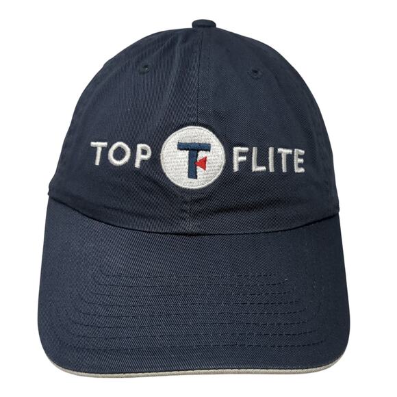 Top Flite Slideback Baseball Cap Blue One Size Adjustable Embroidered 6 Panel - Picture 1 of 10